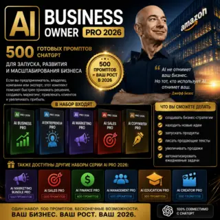 500 промптов ChatGPT для бизнеса — AI Business Owner Pro 2026